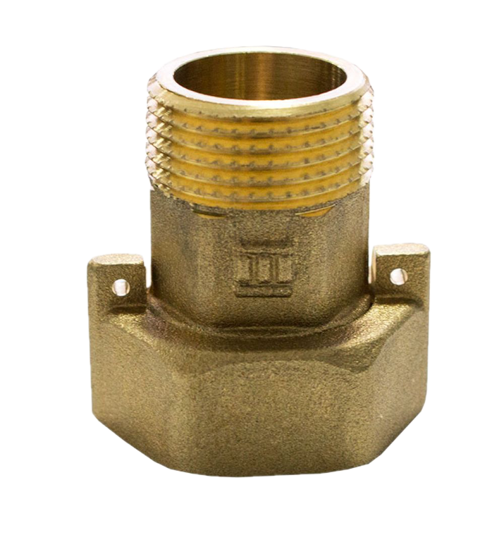 Indesiho Pro Brass Water Meter Connector 3-4 Inch with durable threaded design for bathroom plumbing