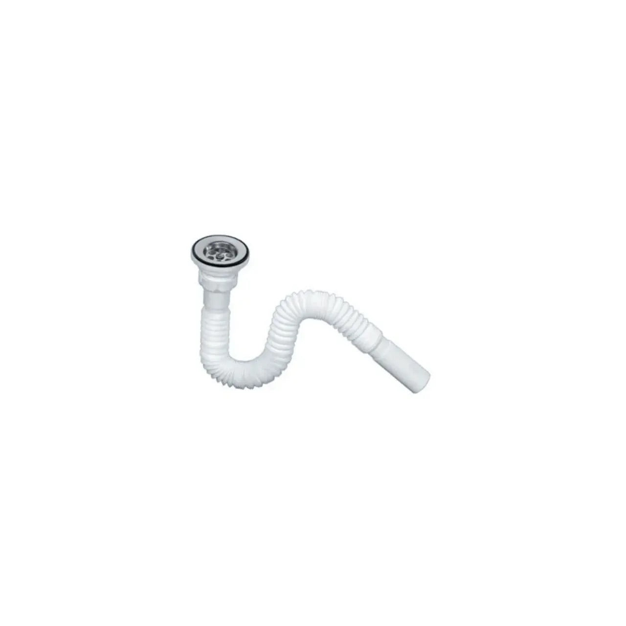 Indesiho flexible sink trap 40mm white adjustable drain pipe for bathroom sinks