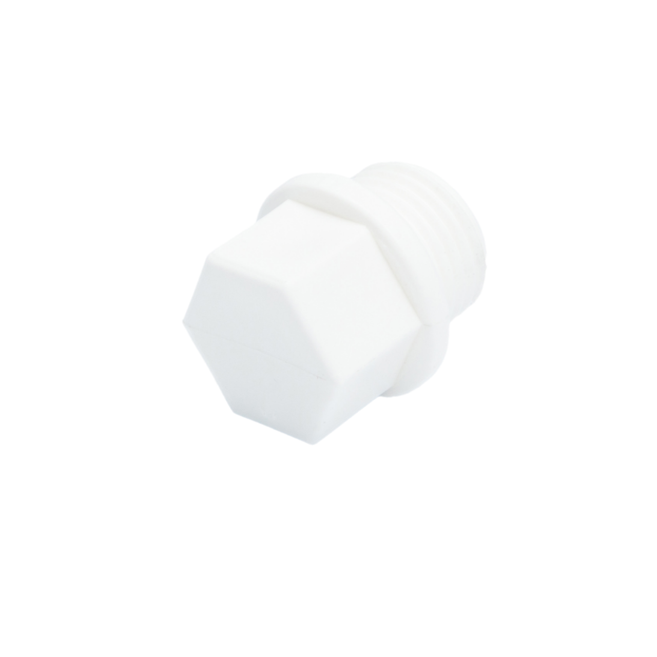 Indesiho Pro white PPR plug short 20mm for bathroom plumbing with hexagonal head