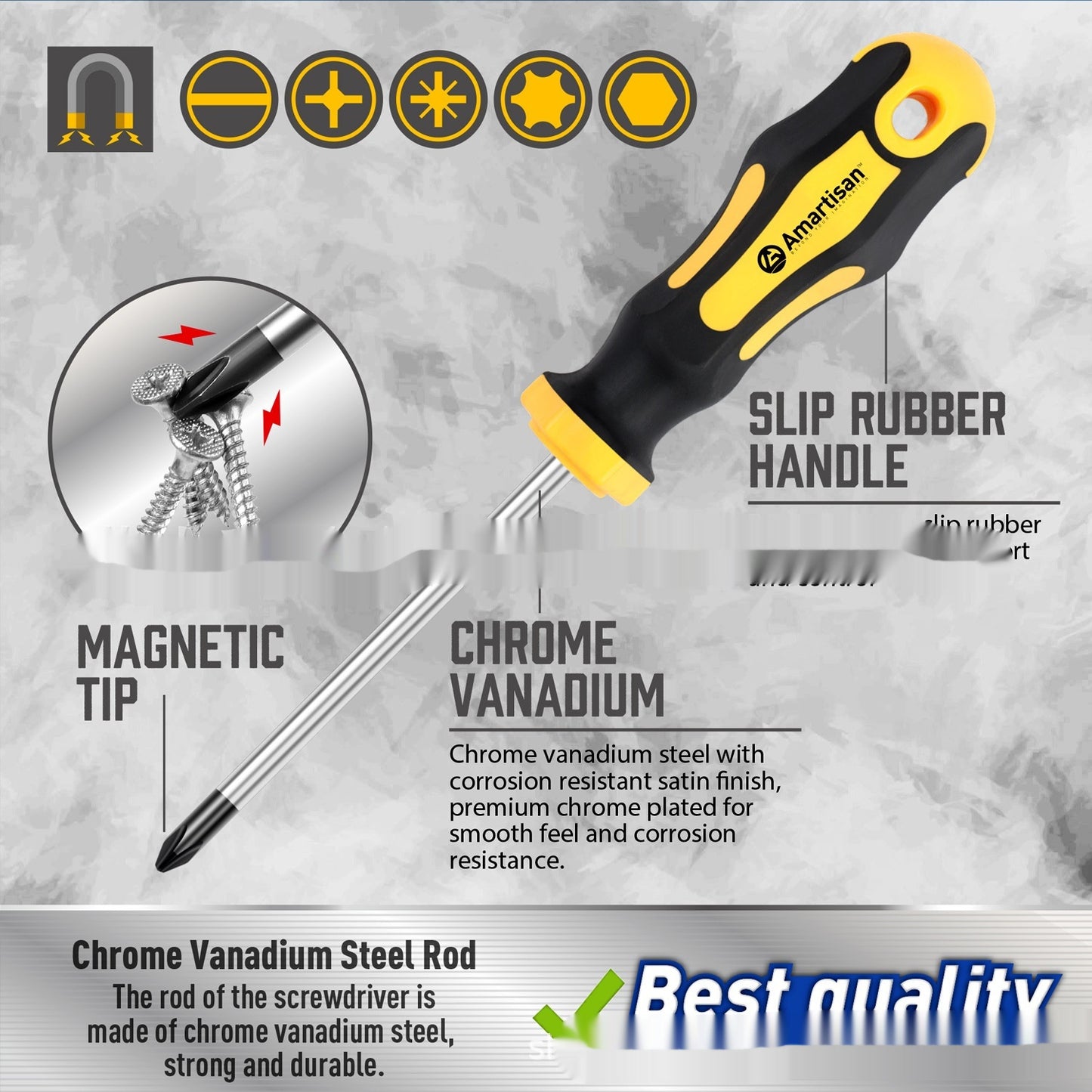 Magnetic Screwdriver Set Tool With Box
