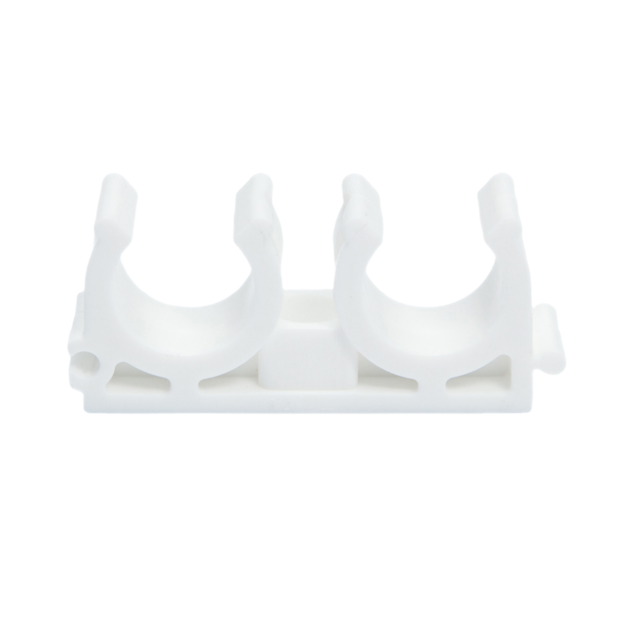 Indesiho Pro white PPR double clamp 32mm for secure bathroom pipe fittings and installations