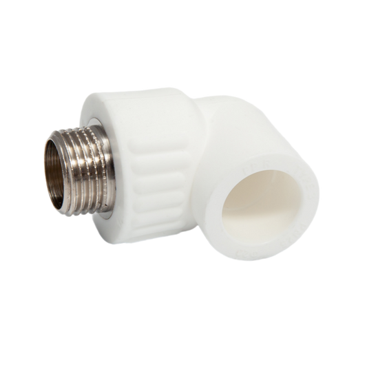 PPR elbow with external brass thread 32x1 inch white plumbing connector for bathroom use