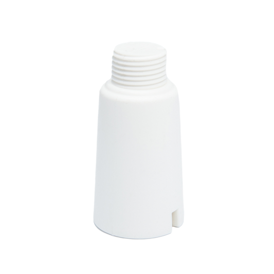 White PPR end cap long 20mm for bathroom plumbing by Indesiho Pro with threaded design