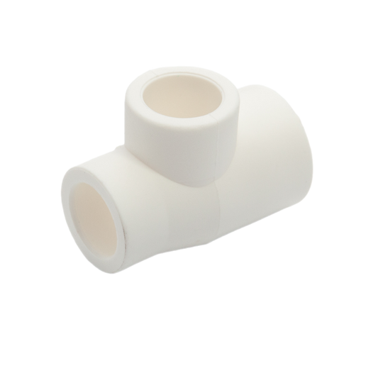 Indesiho Pro PPR reducing tee 63-50-63mm white plumbing fitting for bathroom pipes