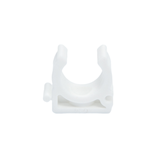 Indesiho Pro white PPR simple clamp 25mm for bathroom pipe support and secure installation