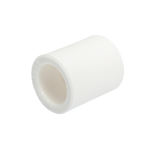 Indesiho Pro white PPR socket 63mm for durable bathroom plumbing connections