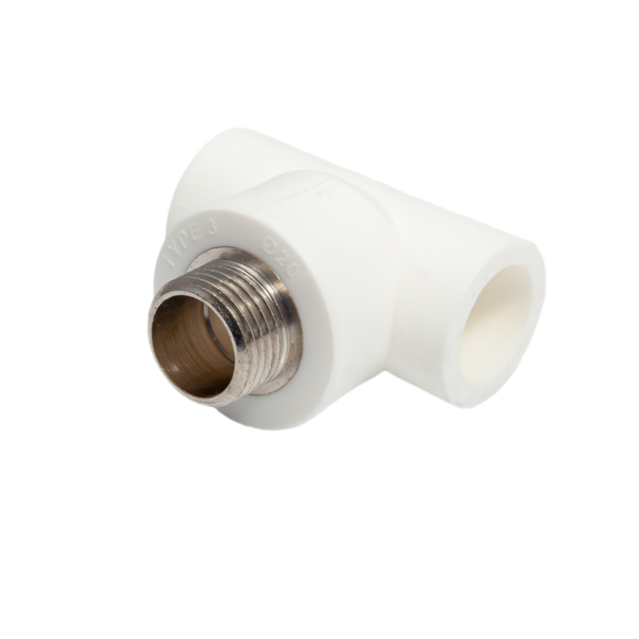 Indesiho Pro PPR tee with external brass thread 32x1 inch for bathroom plumbing connections