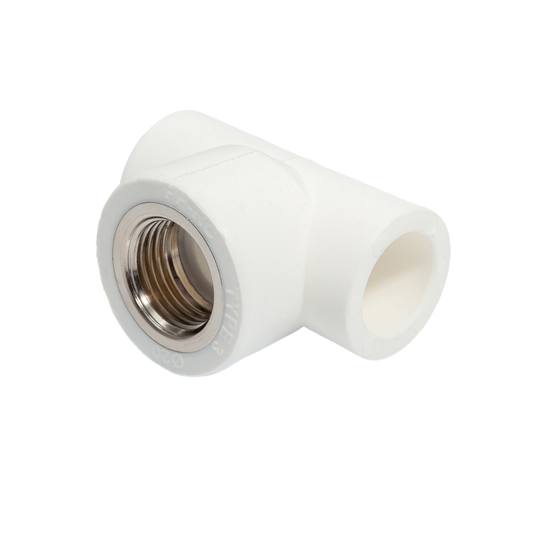 PPR tee with internal brass thread 32x1 inch white bathroom plumbing connector by Indesiho Pro