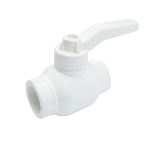 Indesiho Pro white PPR valve with ball and lever 32mm for bathroom plumbing applications